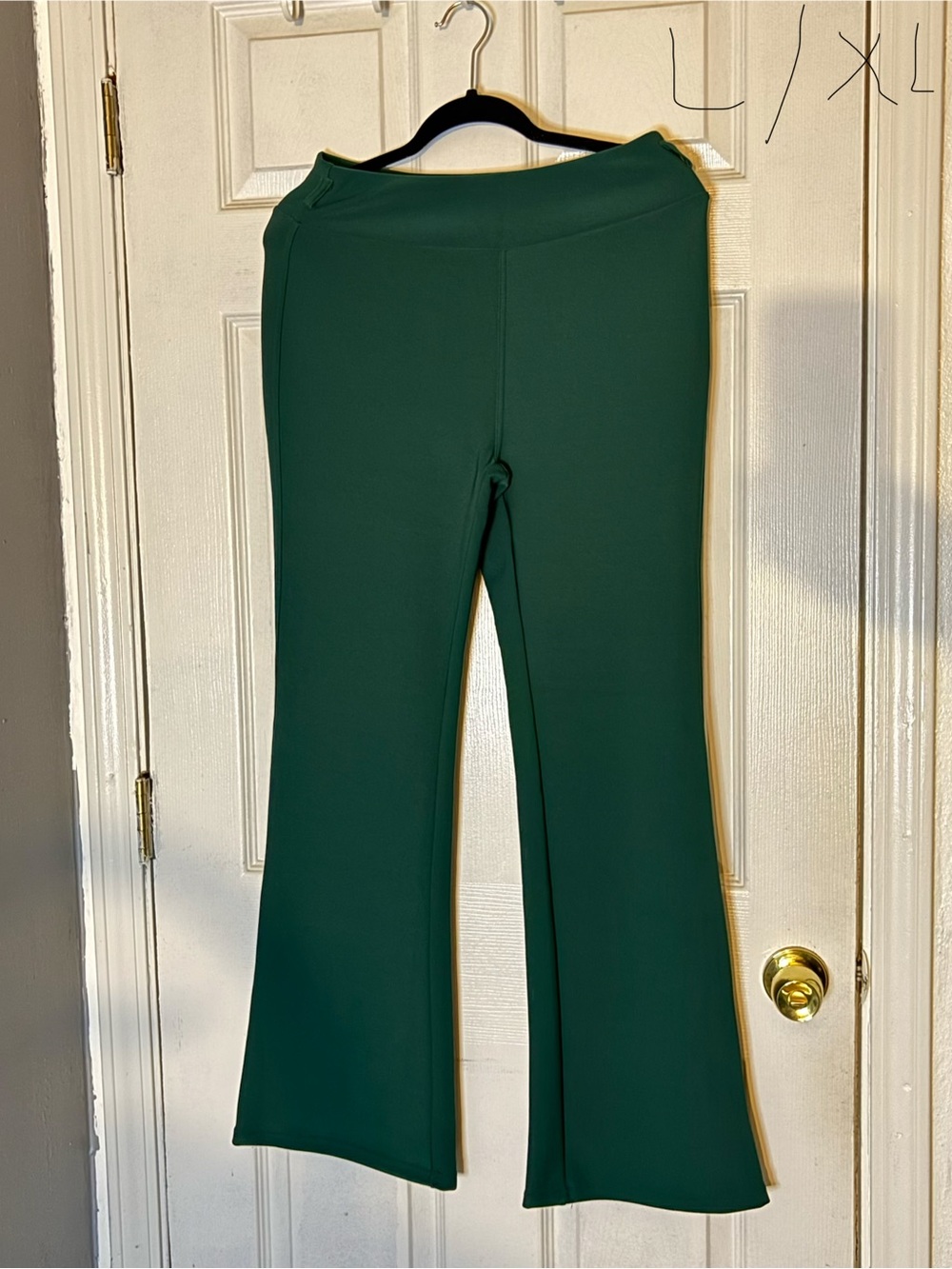 Women’s Green Flared Ponte Pants